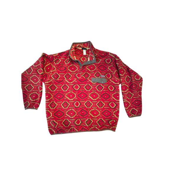 PATAGONIA Synchilla Snap-T Fleece Pullover Aztec Retro Mens Size XXL Santa Fe - Picture 1 of 7